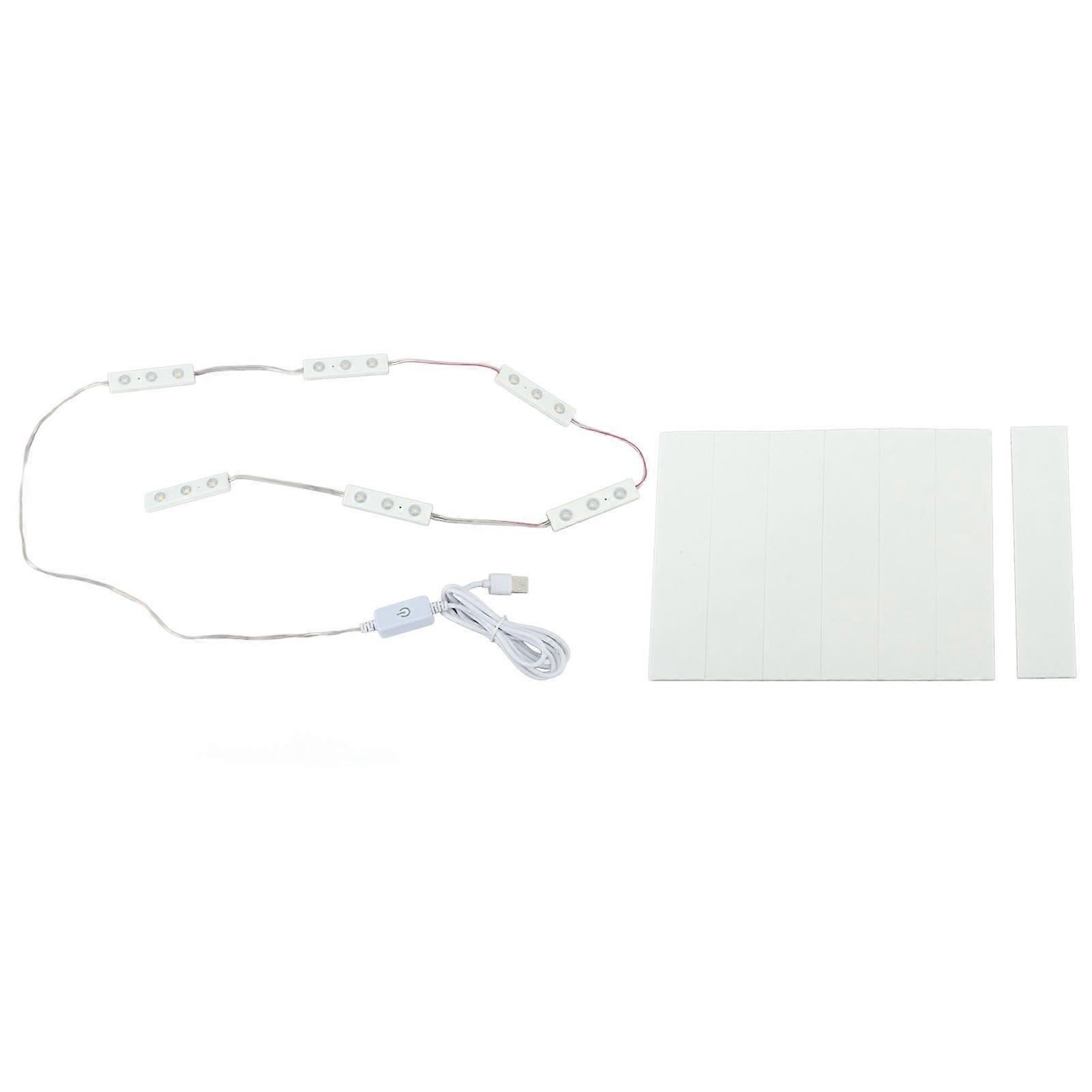 LED Makeup Mirror Light Touch Eye Friendly 6 Rows 18 Lights Adjustable LED Light Strip Warm White