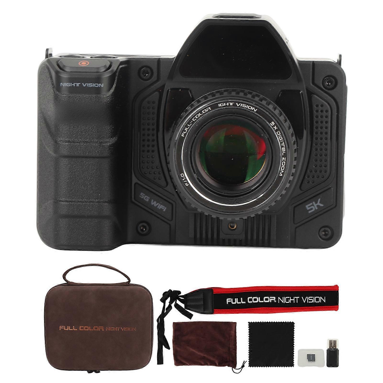 5K Digital Camera 4.2in Screen DSLR Camera 52MP Vlogging Camera Full Color Night Vision 50x Digital Zoom 5G WiFi 2000mAh