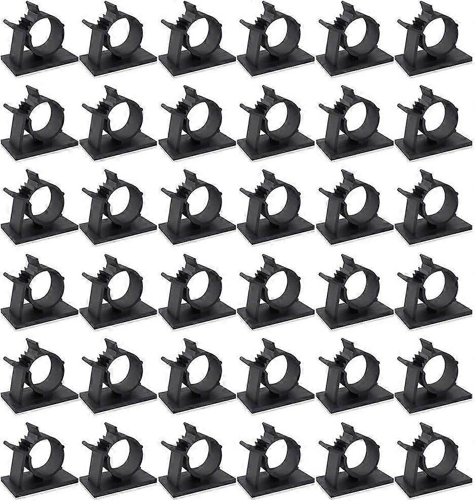 40 PCS Black Cable Clips Adjustable Wire Clamps Cable Wire Management