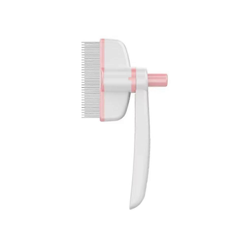 Release Button Pet Hair Removal Comb 360-Degree Rotating Head Comfortable Dog Grooming Brush Flat Pin Comb Ergonomic Handle
