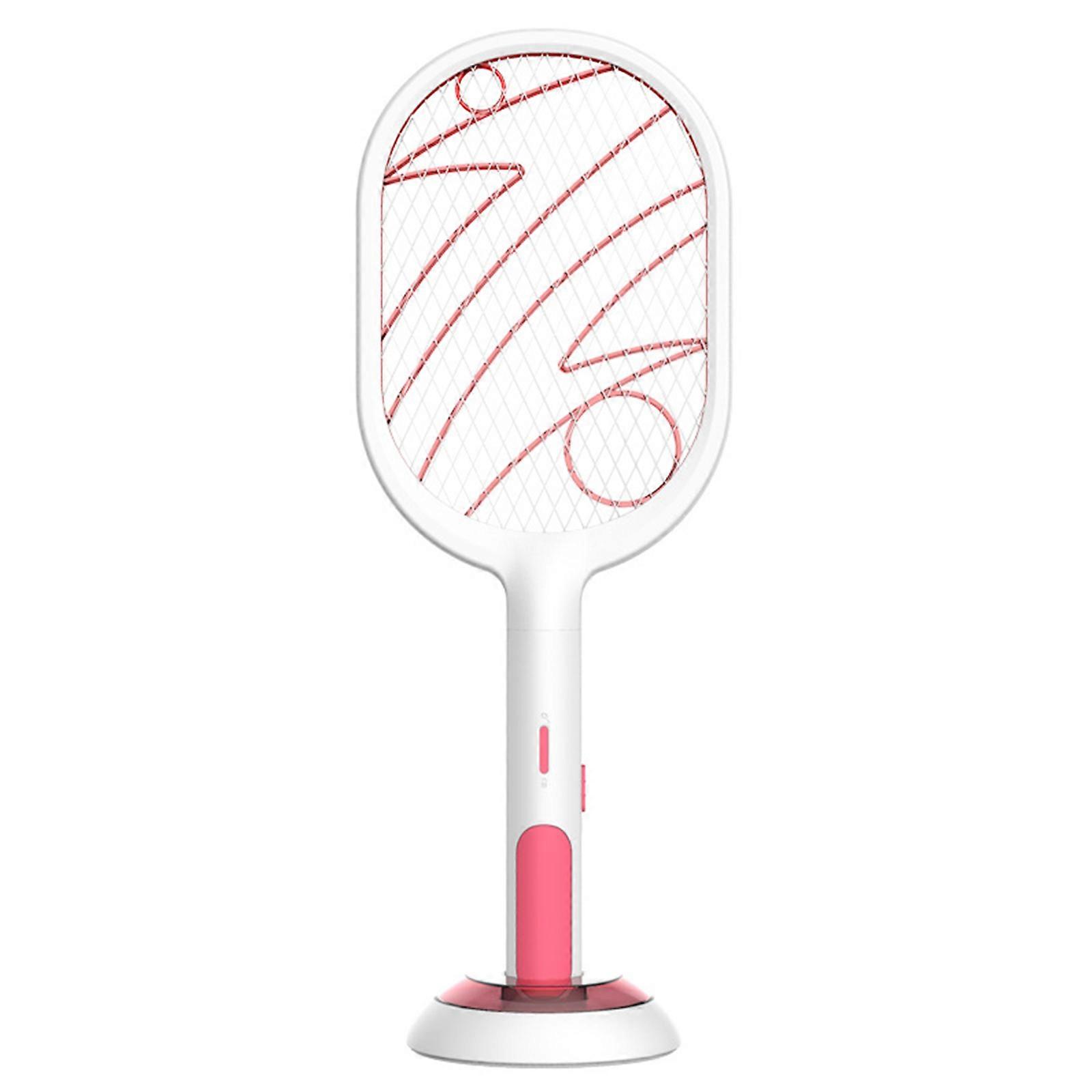 Portable Fly Swatters 2-in-1 USB Rechargeable Electric Shock Mosquito Trap Racket Flies Trap Household Bug Insect Racket