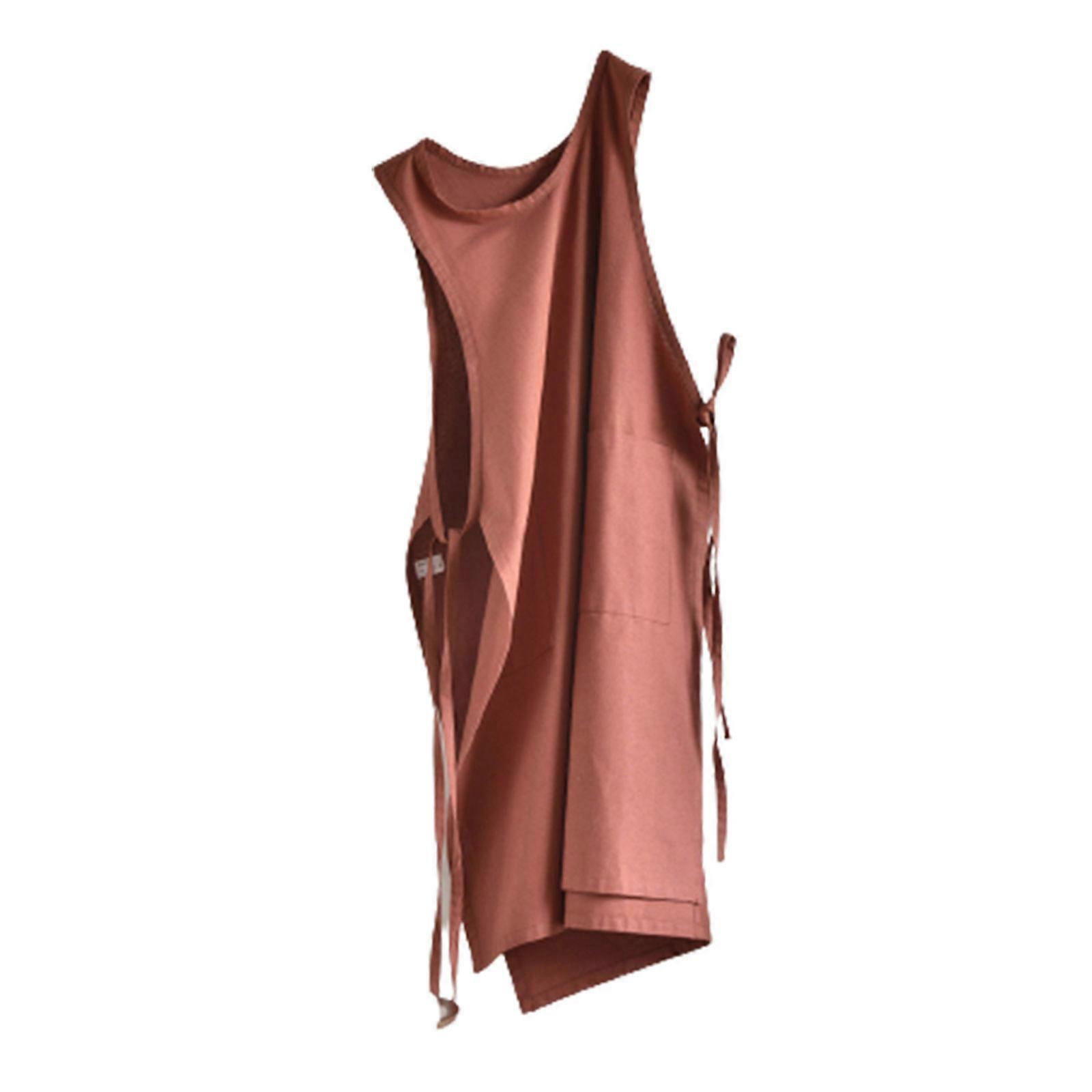 Kadın Pamuk Keten Önlük Japon Ev İşi Pişirme Wrap Çiçekçi Elbise Mutfak Pişirme Önlükleri Kuaför Tulumu Için 2