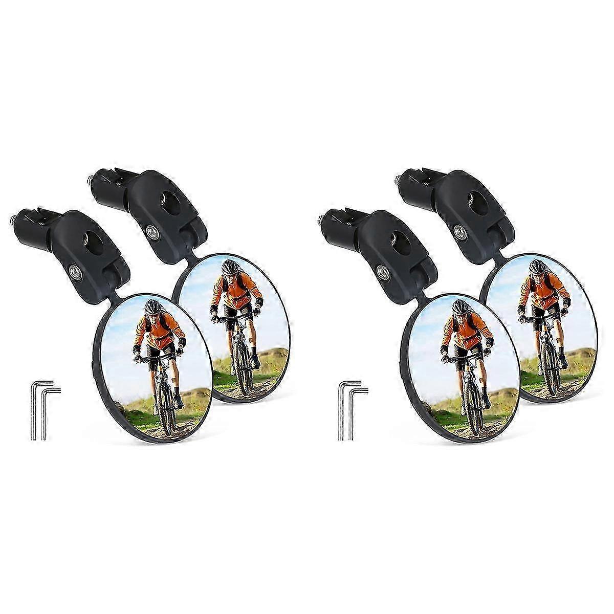 2X Bike Mirror,Bicycle Cycling Rear View Mirrors,Safe Rearview Mirror,Adjustable Handlebar Mounted