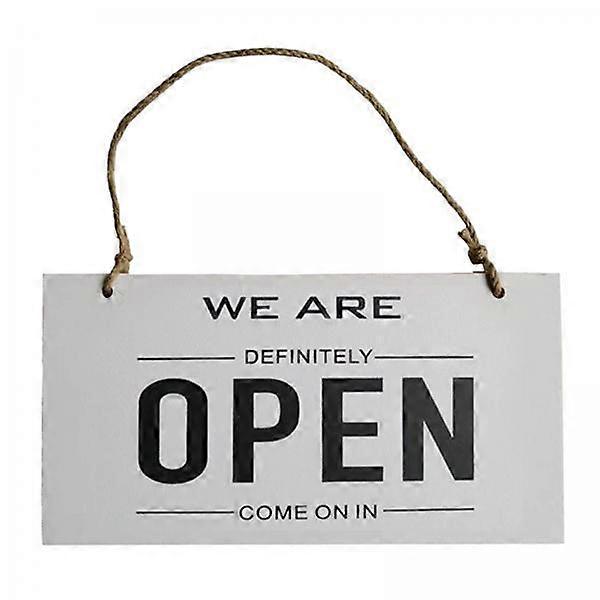 2xOpen Closed Sign Double Sided Hanging Shop Window Home Business Reversible