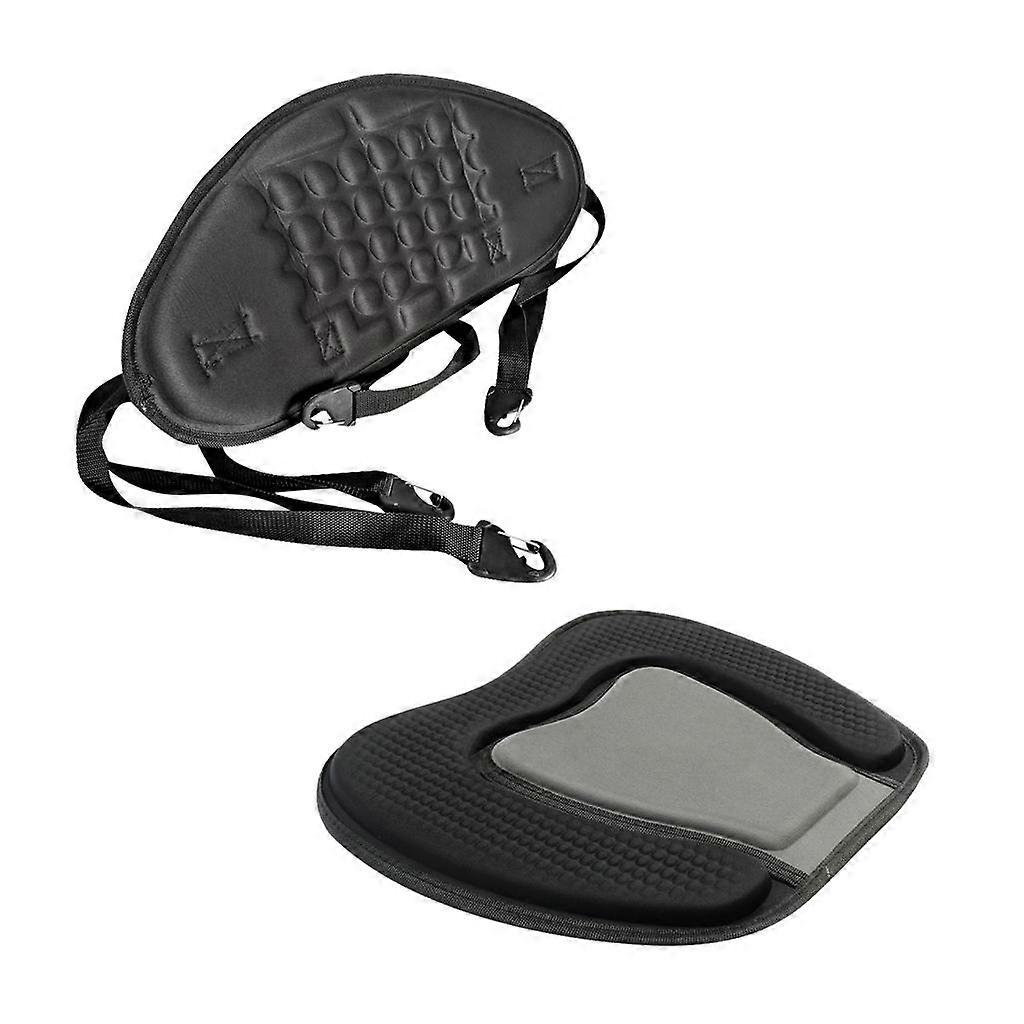 Supporto per sedile schienale comodo nero + cuscino imbottito in EVA per canoa kayak