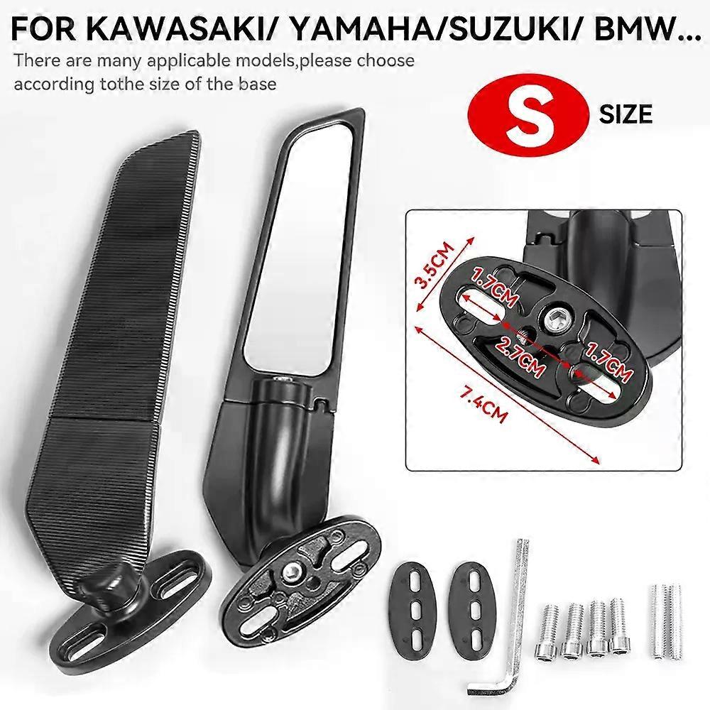 For Suzuki GSXR 600 750 1000 GSX1300R GSX650F GSX-R Motorcycle Mirror Modified Wind Wing Adjustable Rotating Rearview Mirror