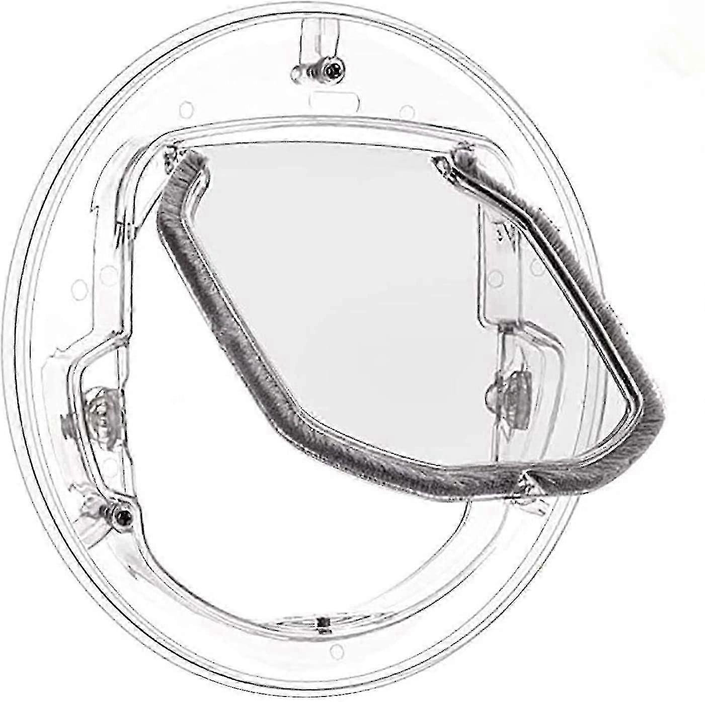 Porta a ribalta per gatti Cani Pet, Grande porta a ribalta per gatti per finestre Porte scorrevoli in vetro con 4 possibilità di bloccaggio, Porta per animali domestici con patta per gatti controllabile In-a