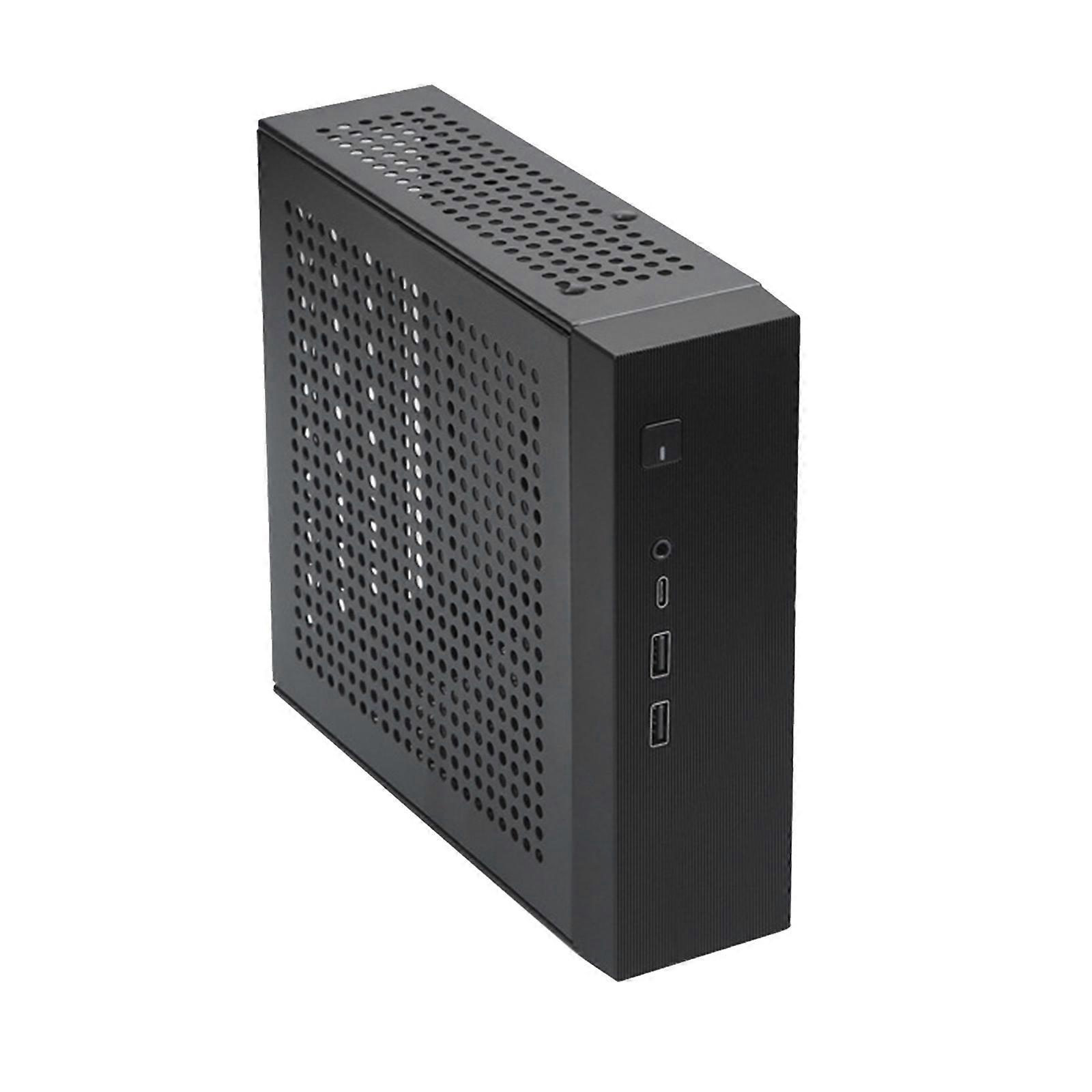 M09 Mini Desktop Case MINI-ITX PC Chassis Versatile and Efficient Industrial Control Case with Foot Stand 180W Power Multicolor
