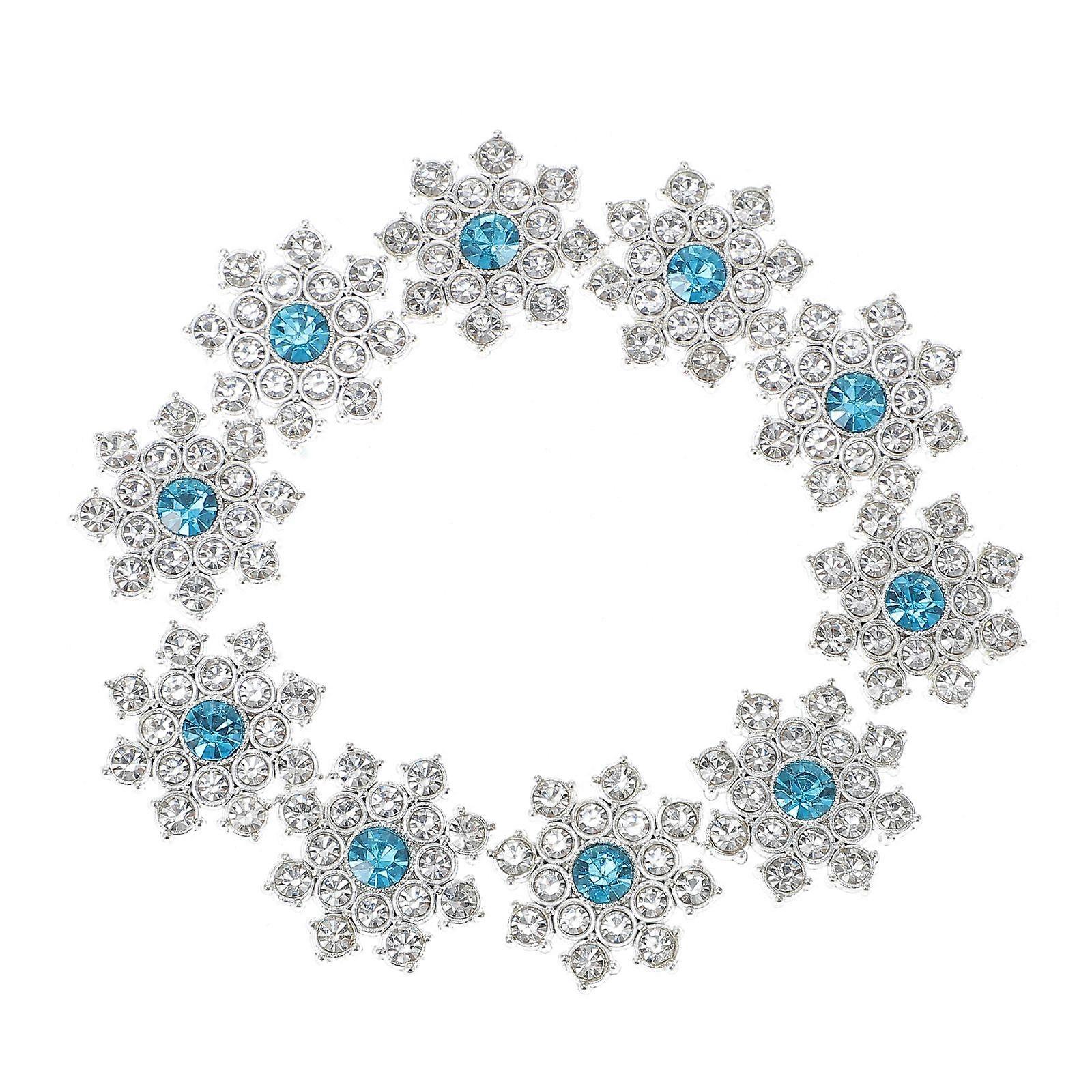 30 stk krystall snøfnugg utsmykninger rhinestone applikasjon for knapper brosjer