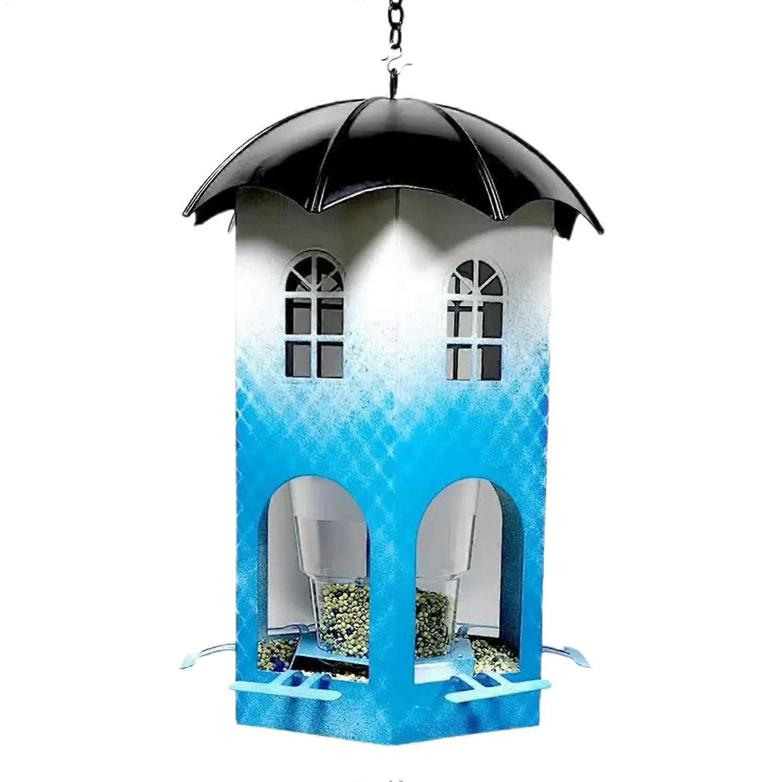 hummingbird feeder for outdoors Weatherproof garden decoration chicks for goldfinch finches and sparrows blue