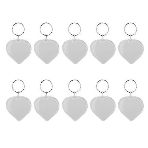 3-6pack 10pcs Clear Blank Insert Photo Picture Acrylic Frame Keyring Split