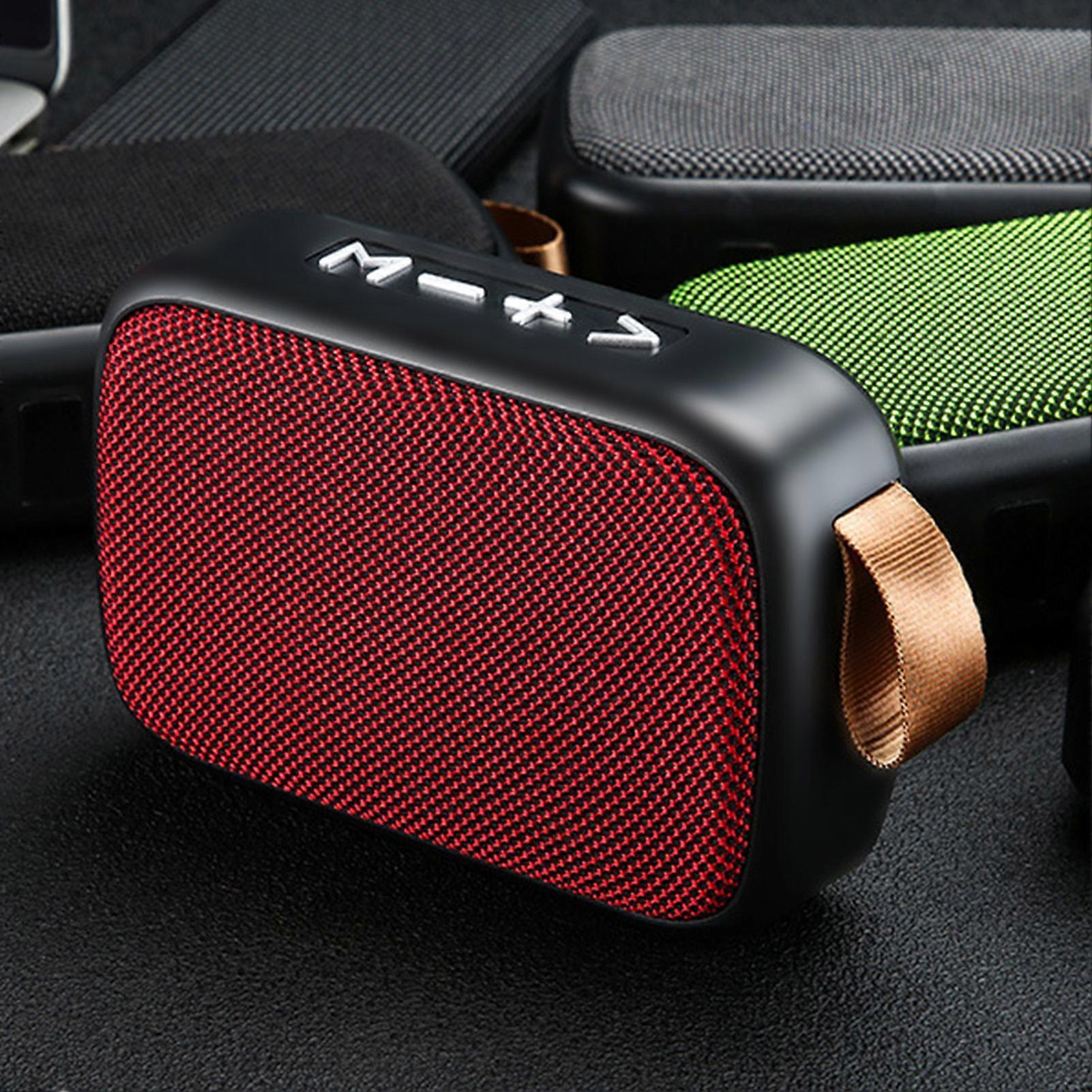 Small Bluetooth Speaker Bluetooth 4.2 Support U Disk Memory Card Portable Wireless Base Speaker for Outdoor Red 