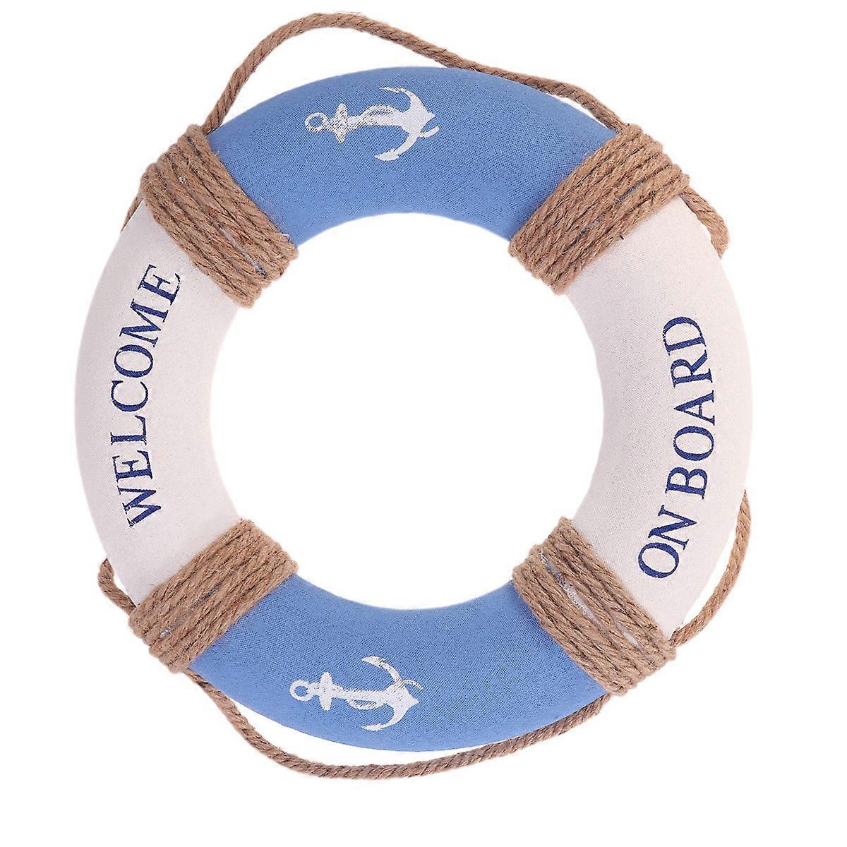 Stylish Lifebuoy Wall Art, Welcome Sign Enhancing Atmosphere in Cafes and Bars