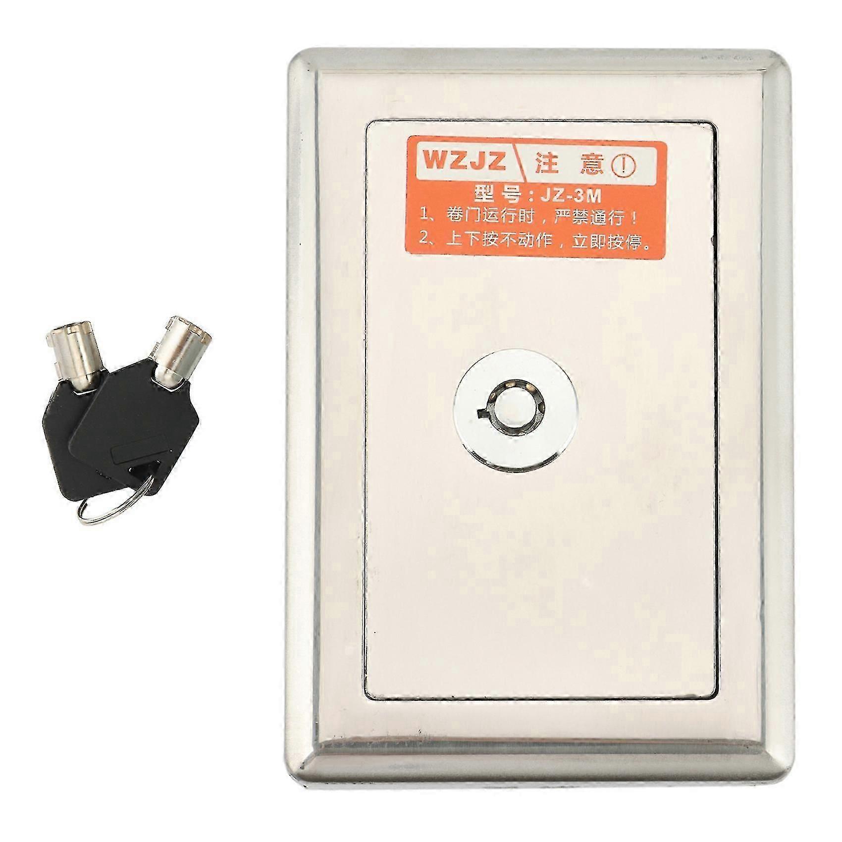 Garage Door Opener with Electric Remote Control Switch and Lock Box, Surface Mount Hidden Button for Secure Access