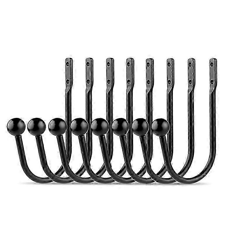 8pcs Wall Mounted Curtain Tieback Hooks for Drapes Window Holdbacks Holder
