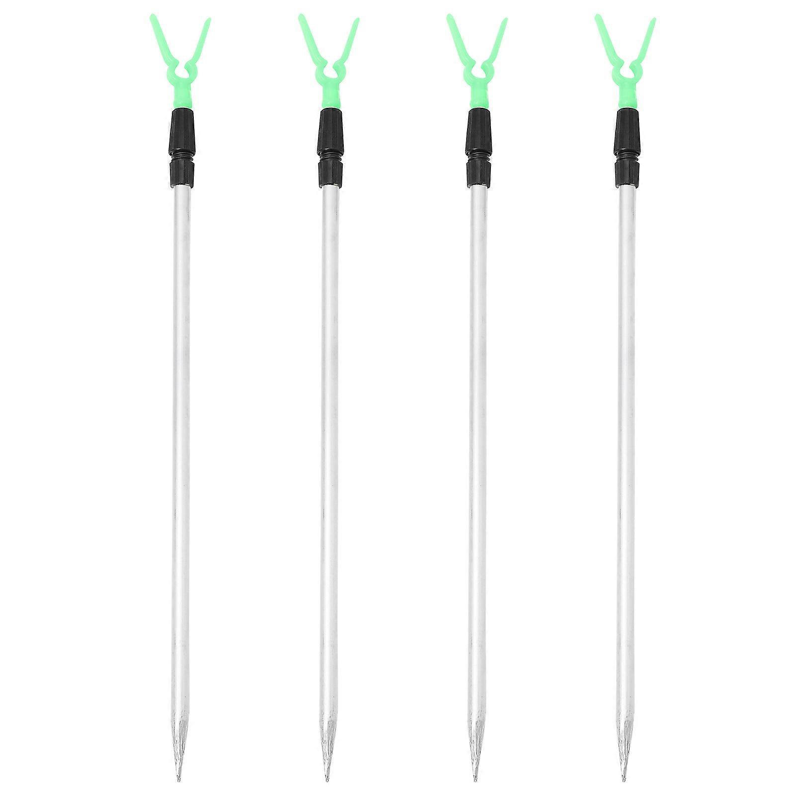 4pcs Portable Metal Fishing Rod Holders, Strong Vertical Storage Racks with Resistant Coating, Space Saving Design for Sea and Travel Rods,