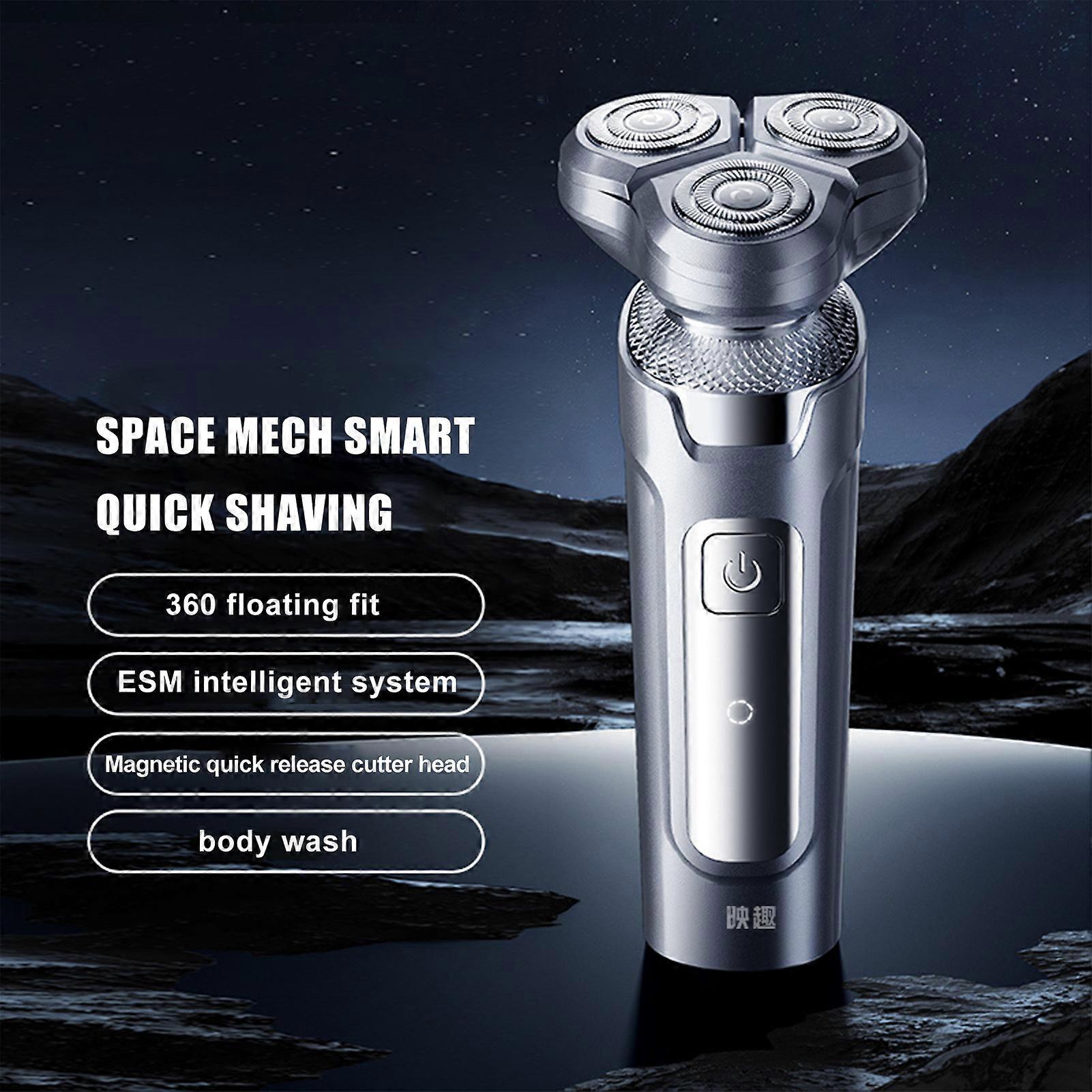 Electric Shaver for Men X2 3D 5W 5V Independent Floating Heads RechargeableFast USB-C Charging 60min Runtime Lightweight Rotary Electric Razor