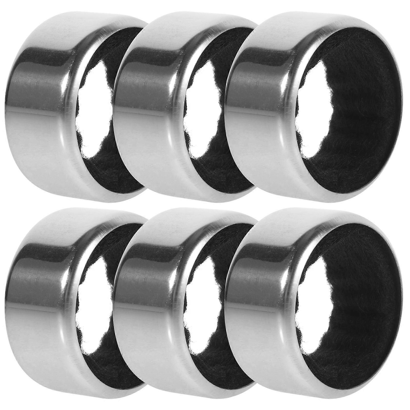 Stainless Steel Collar Leak-Proof Drip Ring 6Pcs for Kitchen Use