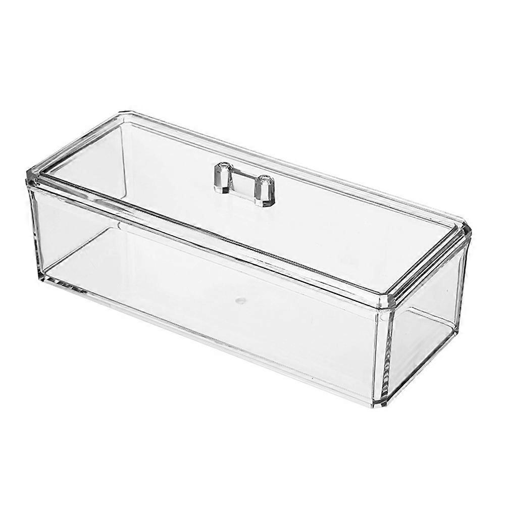 Cotton Buds Holder Storage Box Dustproof Bathroom Item Container Rectangular 23.5*9.5*8.8cm 1Pack