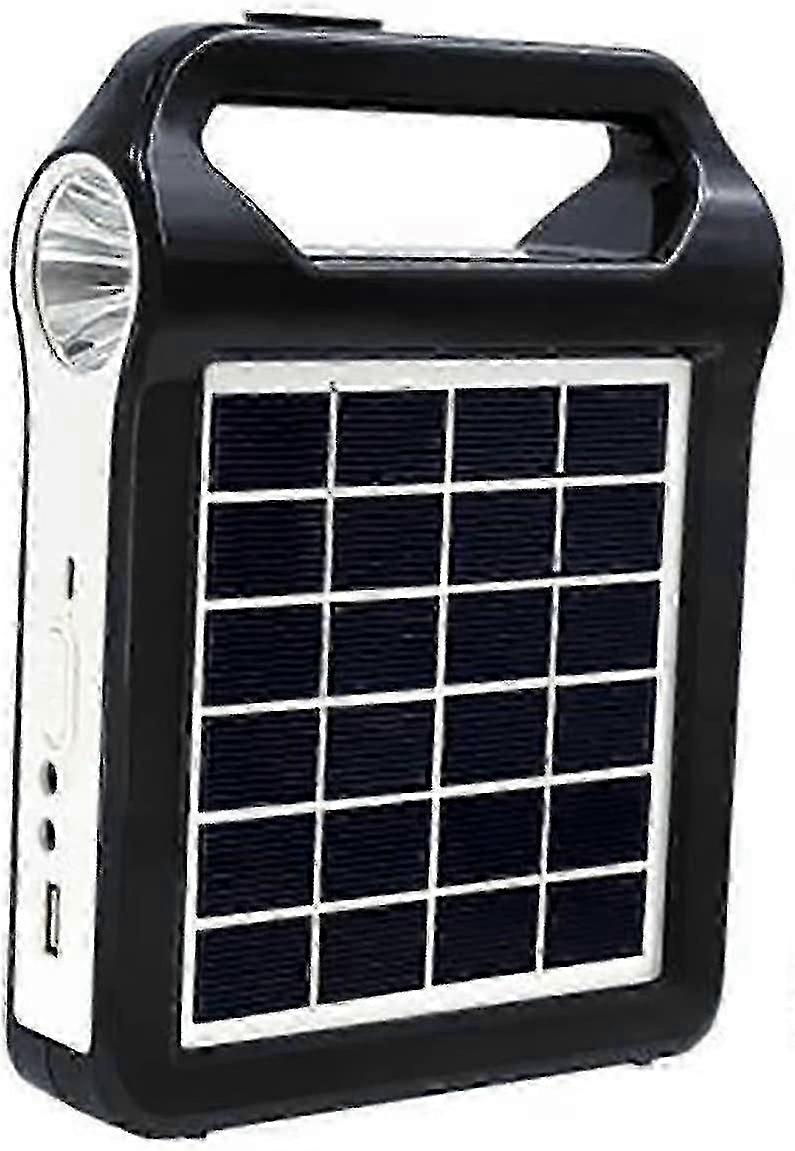 Portable Outdoor Rechargeable Solar Generator Energy System With Flashlight Emergency Power Supply For Lighting Camping