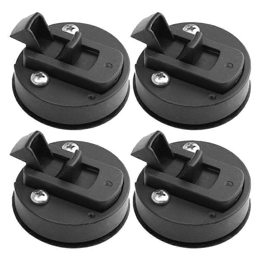 Black Door Latches with Keys for Extra Safety Simple Installation ABS Material 4 Pcs