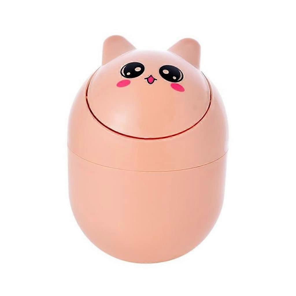 Trash Can Small Cartoon Waste Bin Plastic Dustbin for Home Office Table Stylish Rubbish Bin Easy Clean 5L