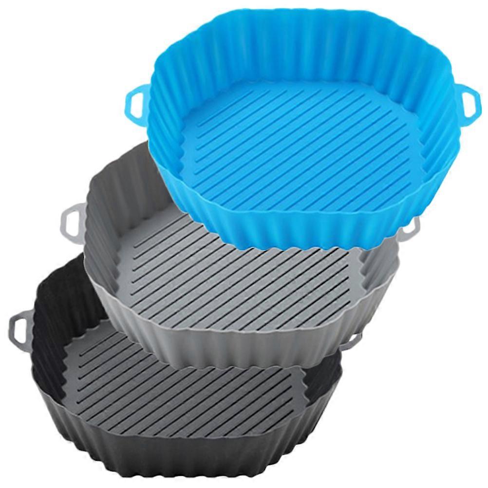 Reusabe Air Fryer Liner Non-stick Heat Resistant Easy Cleaning Kitchen Use 3Pcs