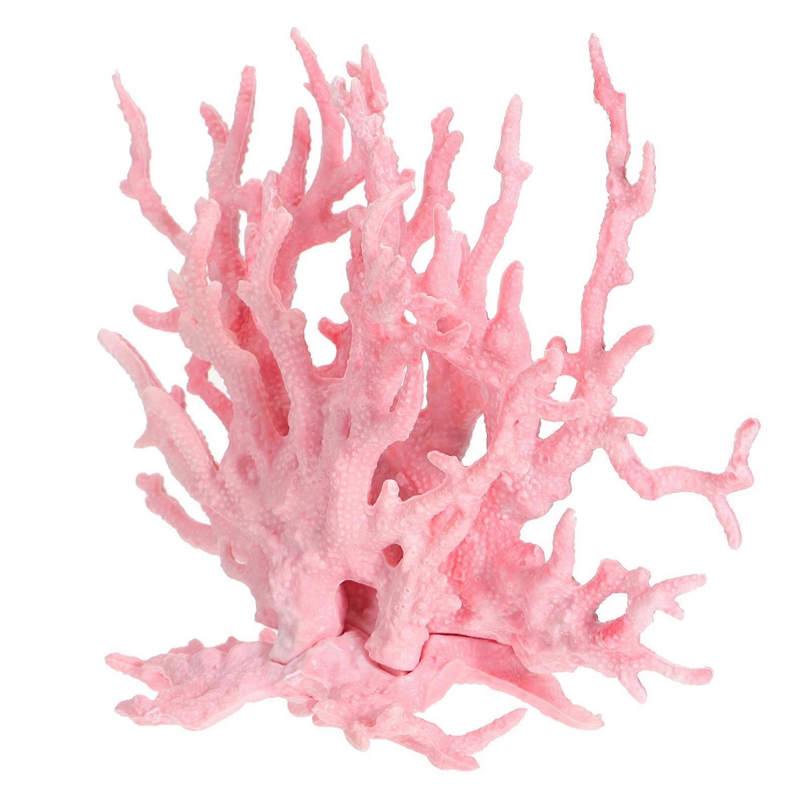Artificial Aquarium Ornament Coral Shape Resin Material Fish Tank Decorations Small 17.00X14.00X6.00cm 1Set