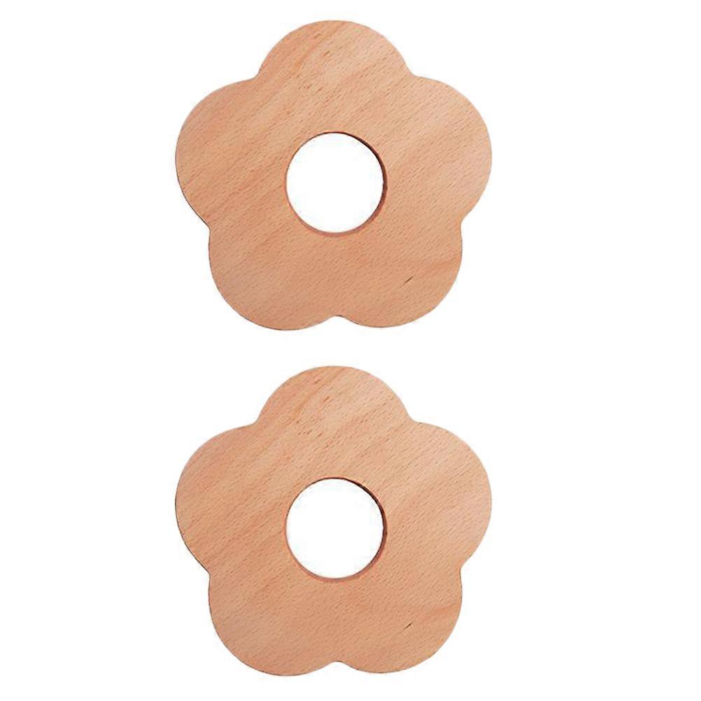 Fashionable Beige Cup Mats with Insulated Design for Home Use Made of Synthetic Material 2 Pieces