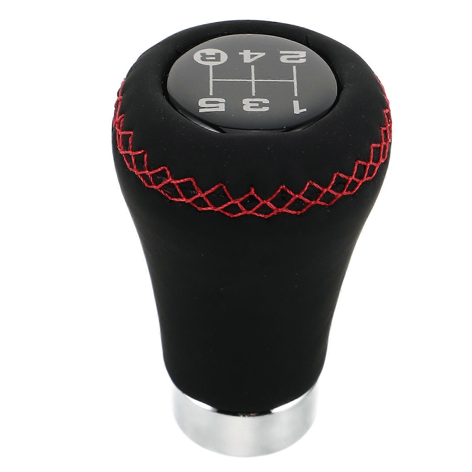 The **Pu Speed Manual Gear Shift Knob with Stylish Red Stitching** is a great upgrade for drivers looking to enhance both the aesthetics and