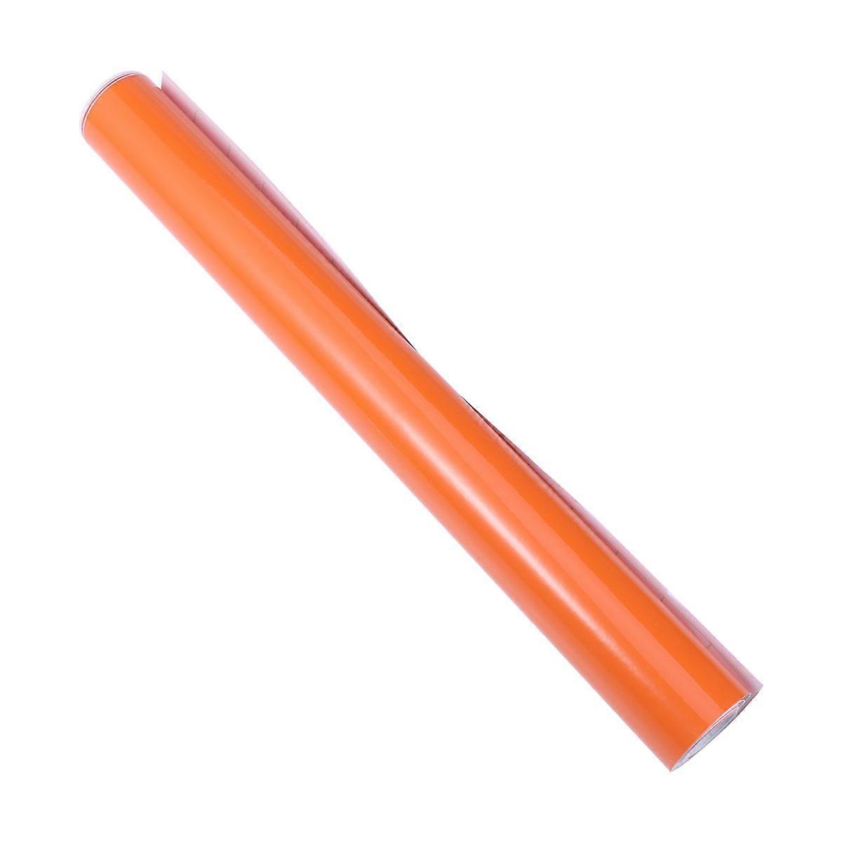 Car Decals Gloss Bright Orange Foil Sticker with Waterproof No Foaming Function 1Set