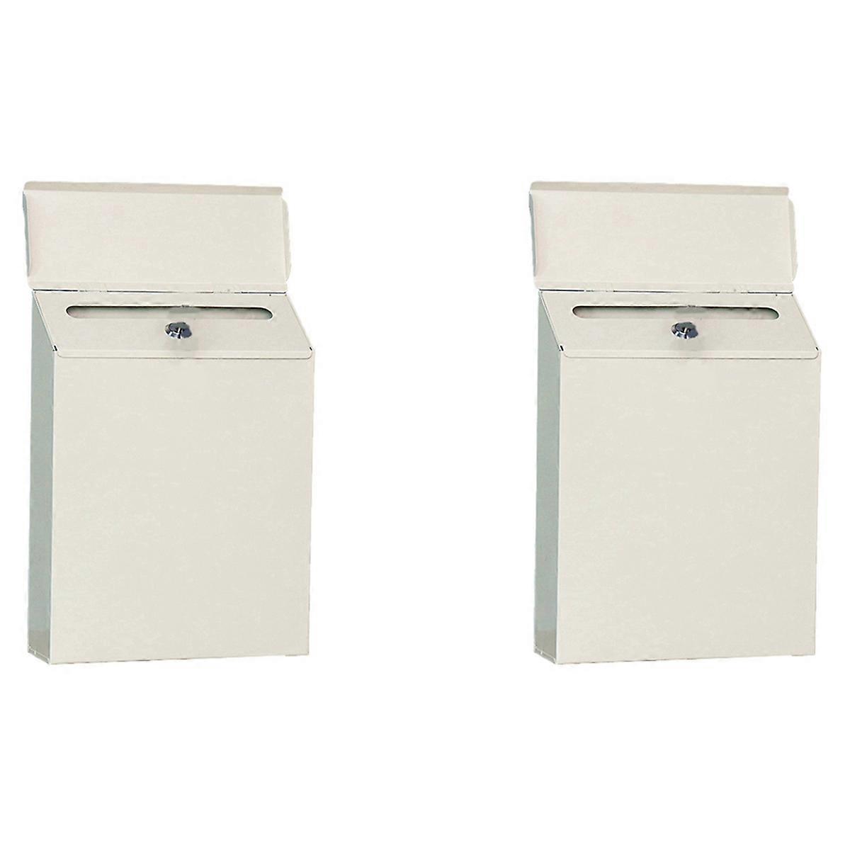 2X Mailbox Office Mailboxes Mail Boxes Outdoor Wall Mounted Mailbox Locking Mailbox Wall- Mounted Ke