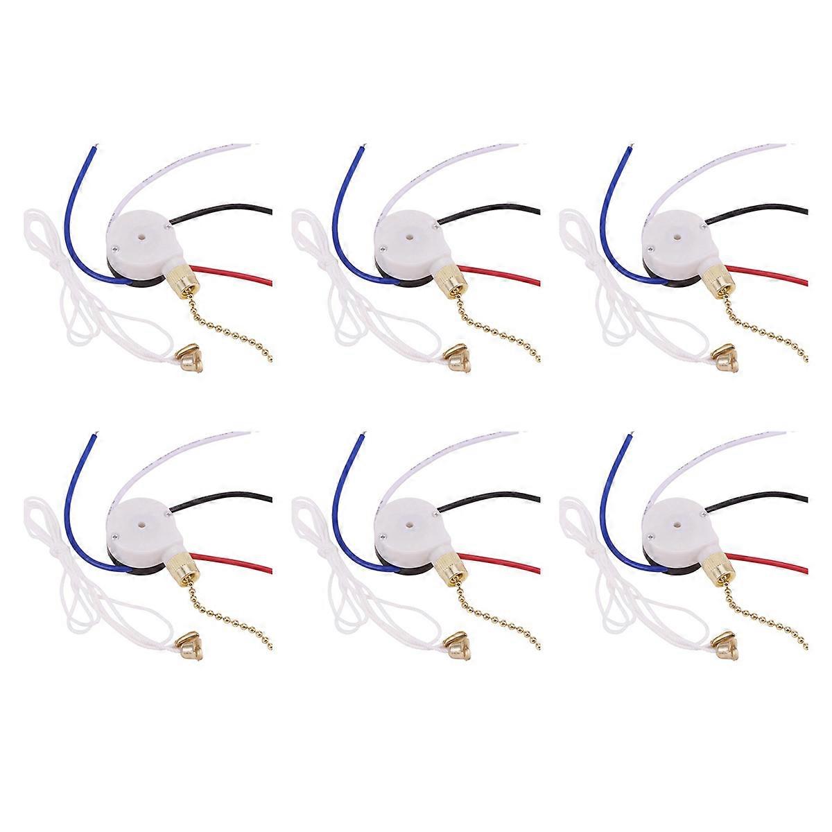 Ceiling Fan Switch Kit 3 Speed 4 Wire,ZE-208S Pull Wire Switch Gold