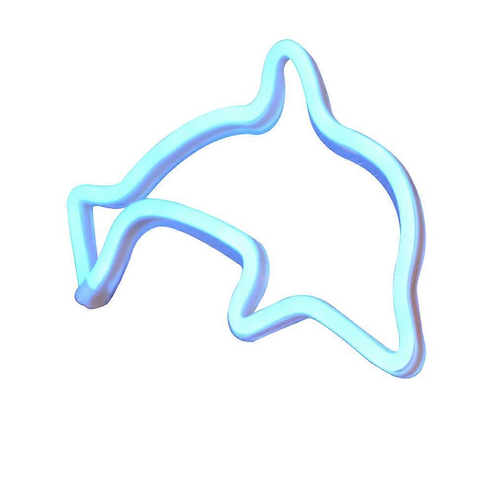 מנורת לילה דולפין עיצוב יצירתי תאורת פלסטיק ביתית 1 יחידות