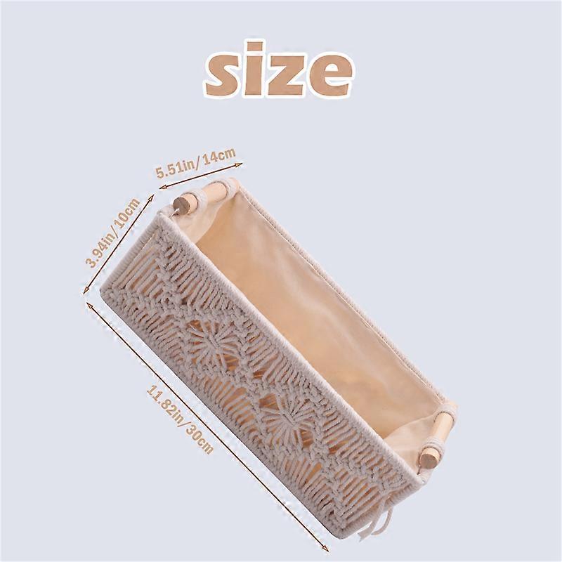 Handmade Woven Decorative Countertop Organizer Macrame Baskets