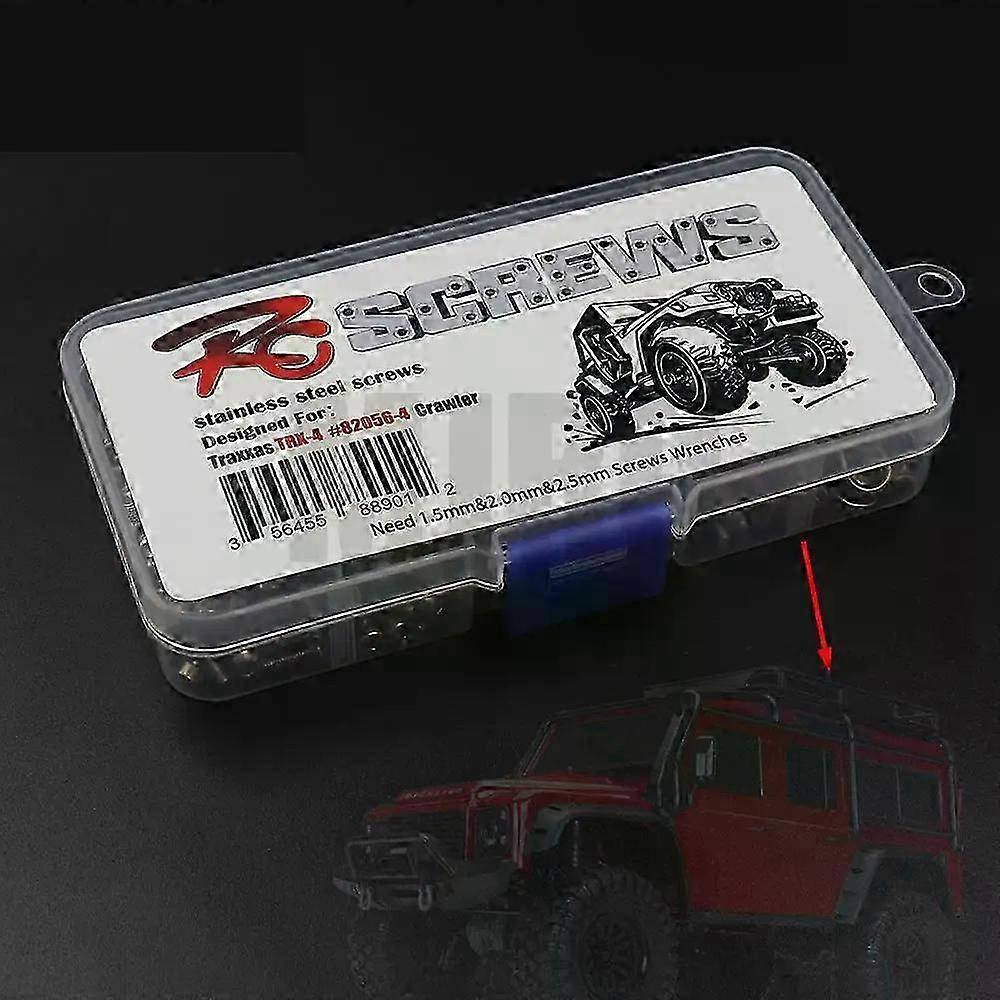 Rc outil en acier inoxydable écrou hexagonal kit boîte à vis boîte pour Trax TRX4 Bronco qui, je ne sais pas comment, a trouvé un ra complet 2025