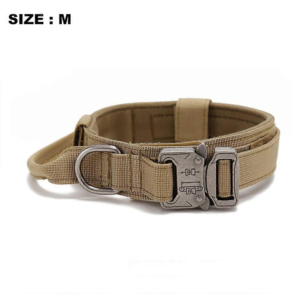 Durable Dog Collar, Medium/Large Dogs, with Handle (Size M)