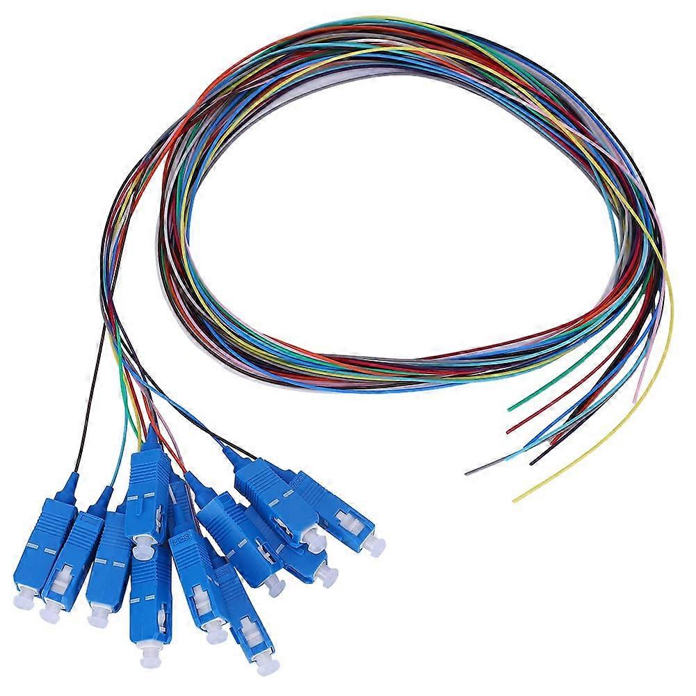 SC UPC fiber pigtail cable singlemode 12 cores SC square connector with PVC outer jacket fiber optic cable