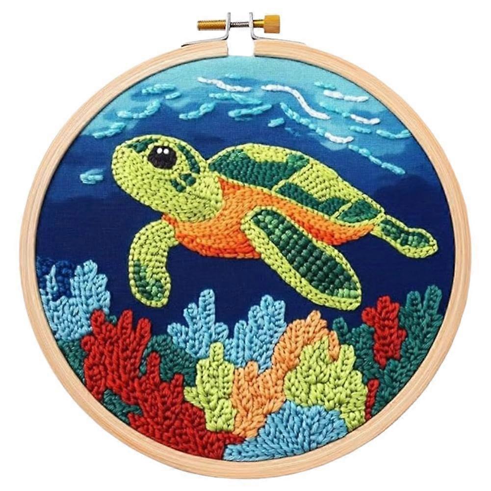 Stanznadel-Kit für Anfänger, Stanznadel-Stickerei Starter-Kit, Nadelstanzer für Kunst und Bastelarbeiten, 1 Stück, Farbe A