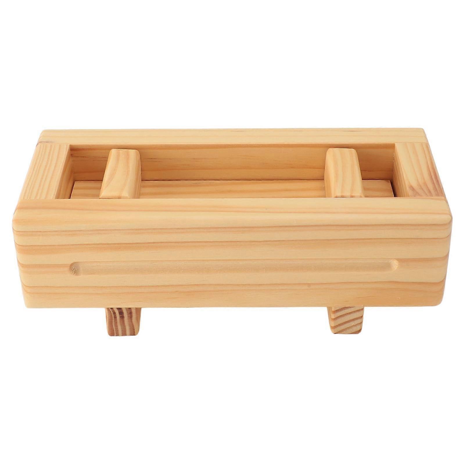 Sushi Press Wooden Rectangular Mold with Detachable Design for Easy Homemade Sushi Rolls