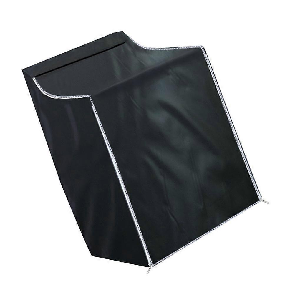 Waterproof Washing Machine Protector Cover Dustproof Black 110x75cm Rectangular For Toilet 1Set