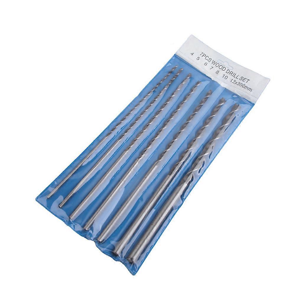 Steel Woodworking Drill Bits Spiral Chip Flutes For Wood Plastic 7Pcs