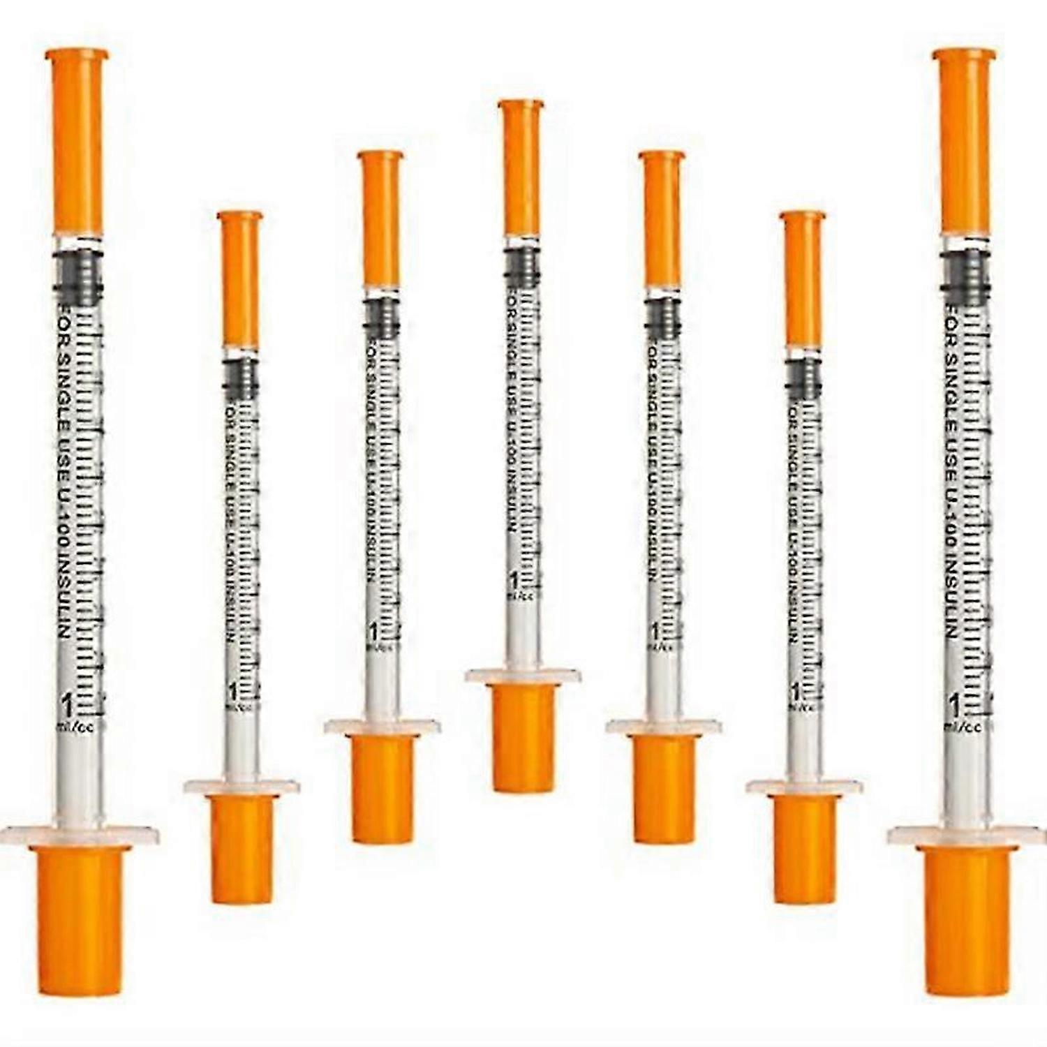 50Pcs/Pack 1ML Syringe with 30G (8Mm Long) Lab Supplies Individually Sealed Package