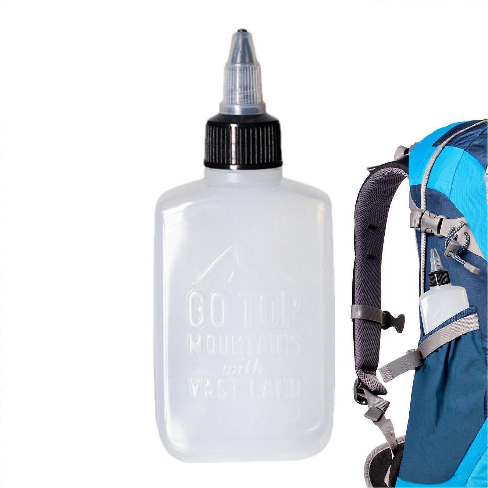 Camping Oil Bottle - Portable Twist Dispenser, Leak-Proof Liquid Container, Small Travel Bottle with Secure Cap, White