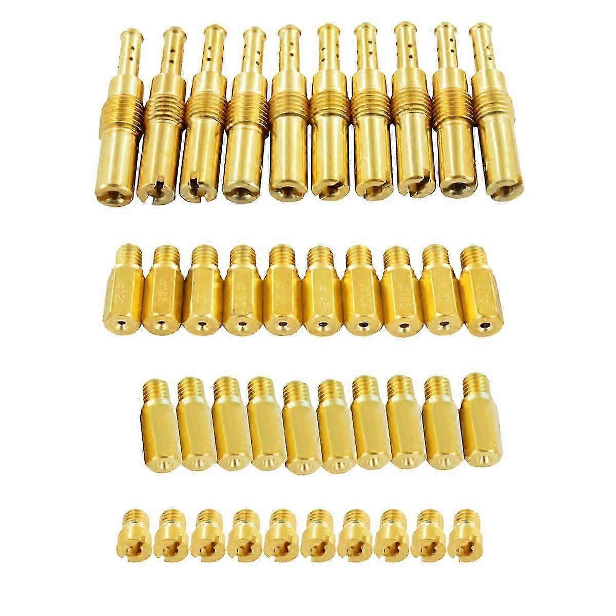Carburetor Jet Kit - 30 Main Jets & 10 Pilot Jets, Sizes 120-155 for Various Models