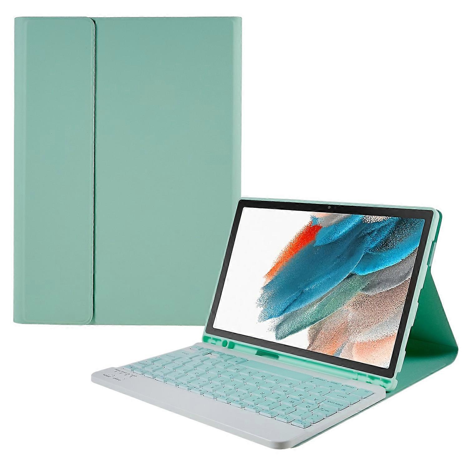 Samsung Galaxy Tab A8 10.5 (2022) X205/X200 ペンスロットスタンド タブレット PU カバー+取り外し可能