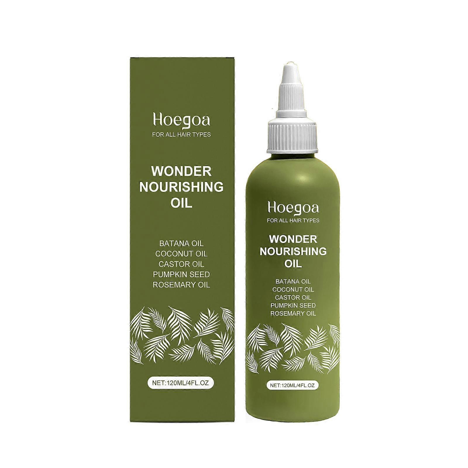Nourishing Hoegoa Batana Oil 120ml - Hair Growth Scalp Oil with Castor Rosemary for All Hair Types