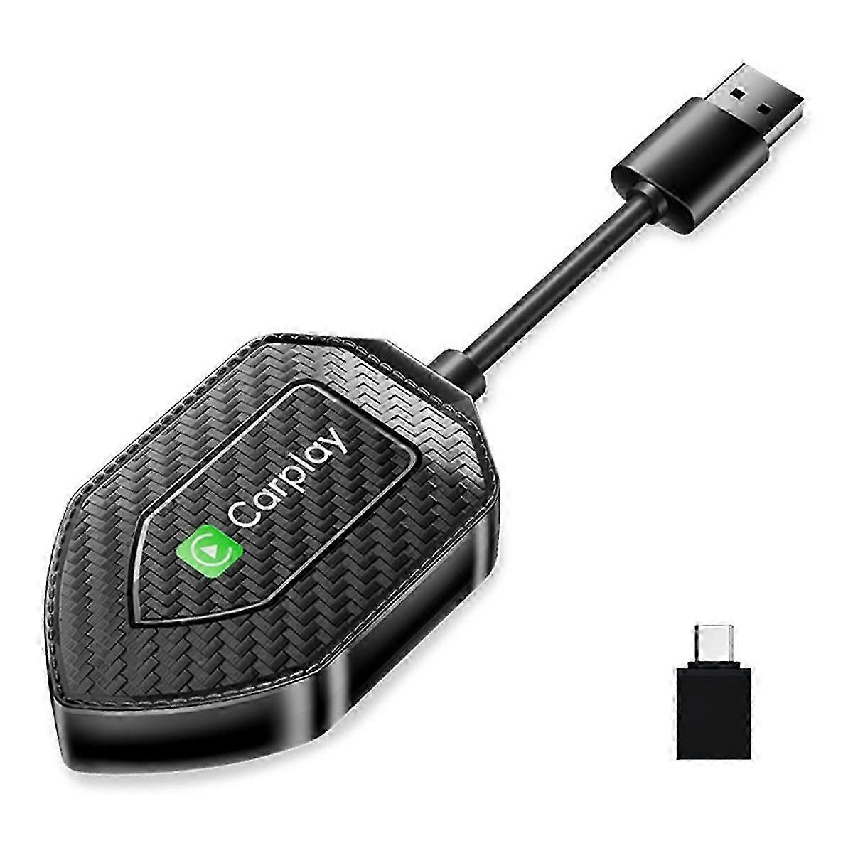 2 in 1 Wireless Adapter for Carplay and Android Auto, Convert Wired to Wireless Connection