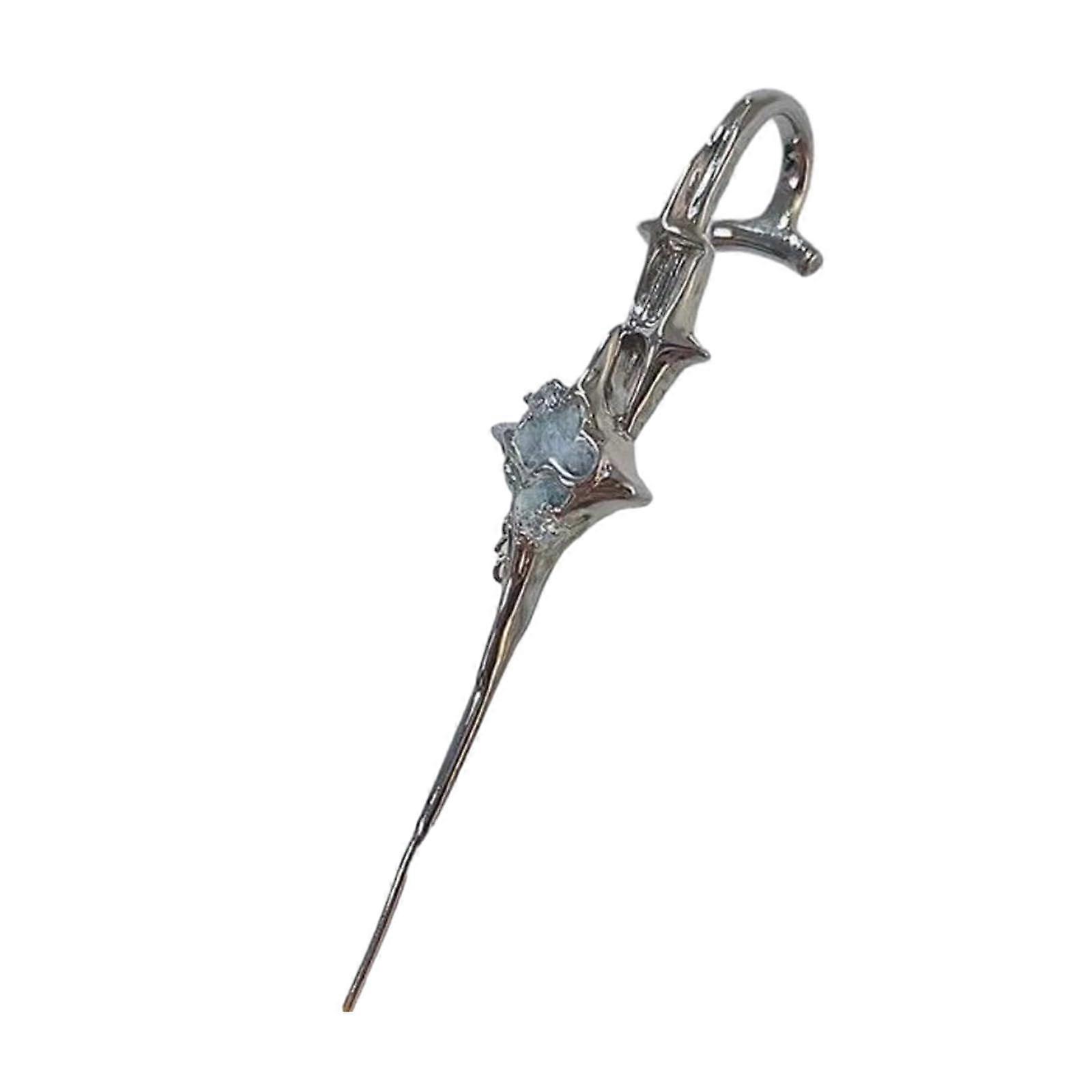 Retro Geometric Four-Point Star Earrings for Sensitive Ears, Anti-Allergy, Front and Back Design, Puncture Needle Style