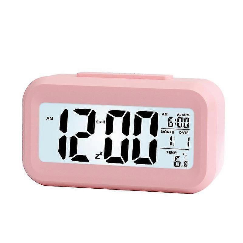 Digital Bedside LED Snooze Alarm Clock with Time, Temperature, and Day/Night Modes